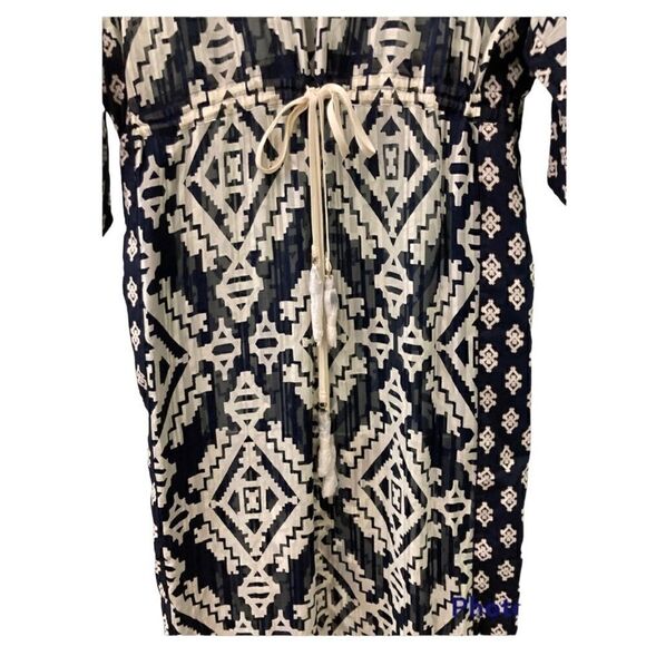 NWT Tory Burch Beatrice Tapestry Geo Caftan Fringe Dress Size 2 - Picture 6 of 9